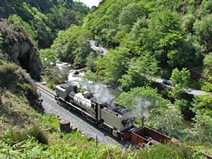 welsh highland railway near beddgelert